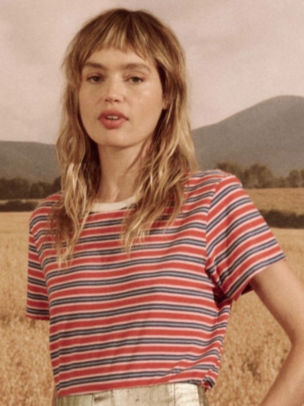 The Great. The Little Tee - Campervan Stripe Size 0